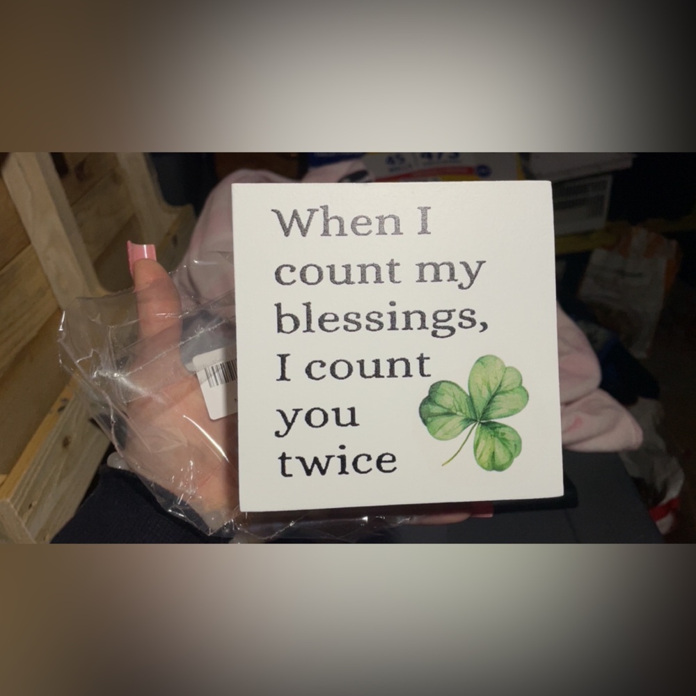 Inspirational Wall Art with Green Clover